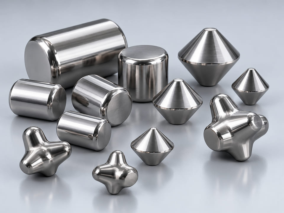 CGI product concept of Shaped Grinding & Finishing Media; illustrative material and geometry