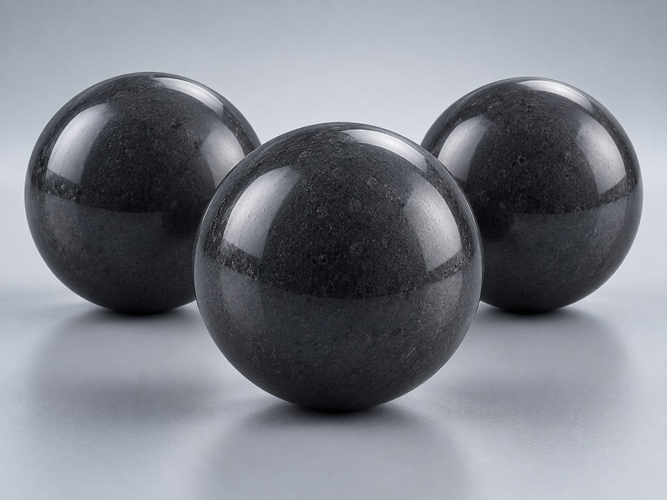 CGI product concept of Silicon Carbide Balls; illustrative material and geometry
