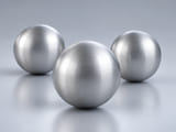 CGI product concept of Aluminium Balls; illustrative material and geometry