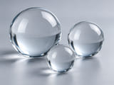 CGI product concept of Borosilicate Glass Balls; illustrative material and geometry