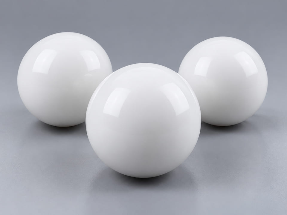 CGI product concept of POM Acetal Balls; illustrative material and geometry