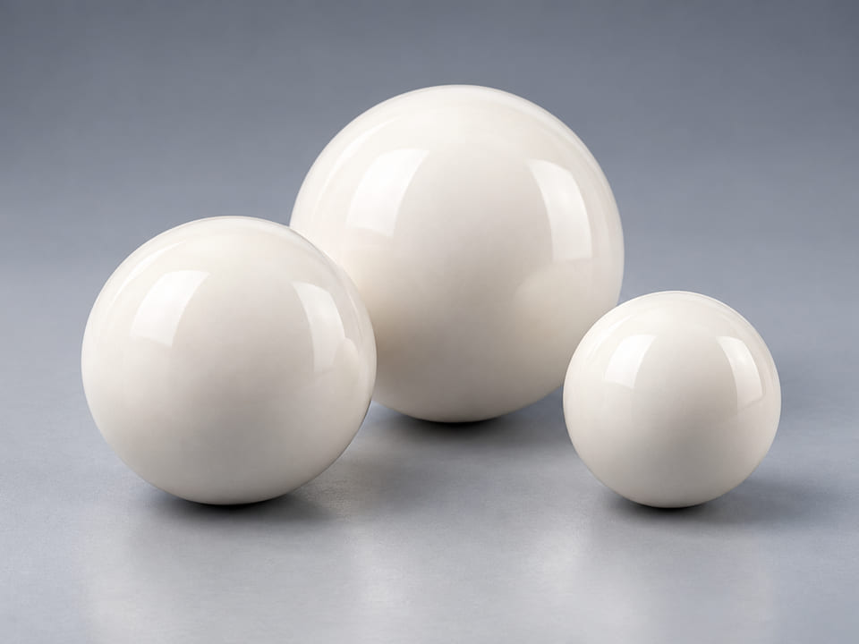CGI product concept of Alumina Balls; illustrative material and geometry