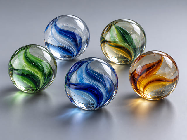 CGI illustration of Glass Marbles