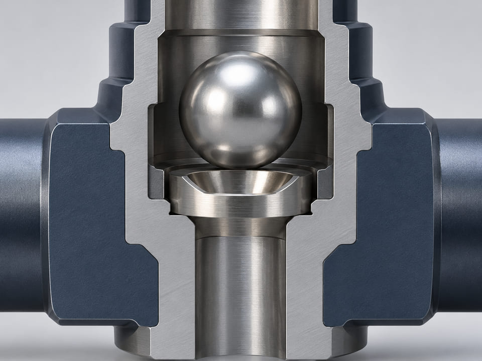 Conceptual CGI: Matched Ball & Seat Sets in its application