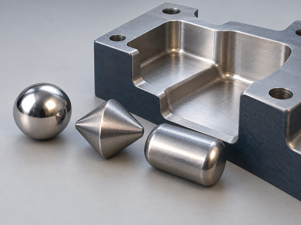 Conceptual CGI: Shaped Grinding & Finishing Media material and structure review