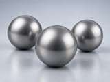 CGI product concept of Titanium Balls; illustrative material and geometry